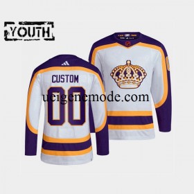 Kinder Los Angeles Kings CUSTOM Eishockey Trikot Adidas 2022 Reverse Retro Weiß Authentic